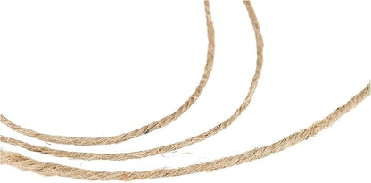 Rayher 4200331 Jute Twine 3Ply, Jute String for Craft, Floristry and Decorations, Diameter 3.5 mm, Length 280 m, Natural