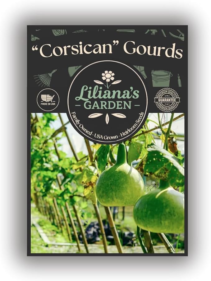 Corsican Gourd Seeds – Hard-Shelled Basket Type Gourds with Thick Walls | Liliana's Garden |