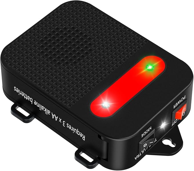 Ultrasonic Rodent Repellent Under Hood Battery Operated Pest Repeller with Strobe Lights, Humane Mouse Deterrent for Car Engines, Garage – Prevents Nesting & Wire Damage, 1 Pack