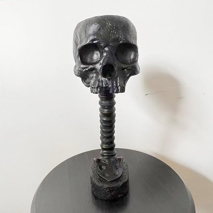 Skull Planter Gothic Skull Vase, Resin Skulls Bowl with Spine Stand Spooky Halloween Skeleton Tall Planters Centerpiece for Gothic Home Decor, Flower Pot, Candy Bowl