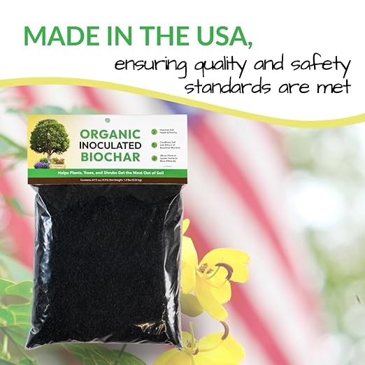 Organic Inoculated Biochar: Helps Plants and Trees Get The Most Out of Soil | Allows Plants to Uptake Nutrients More Efficiently | Contains Millions of Soil-Enriching Micro-Organisms | 128oz Bag