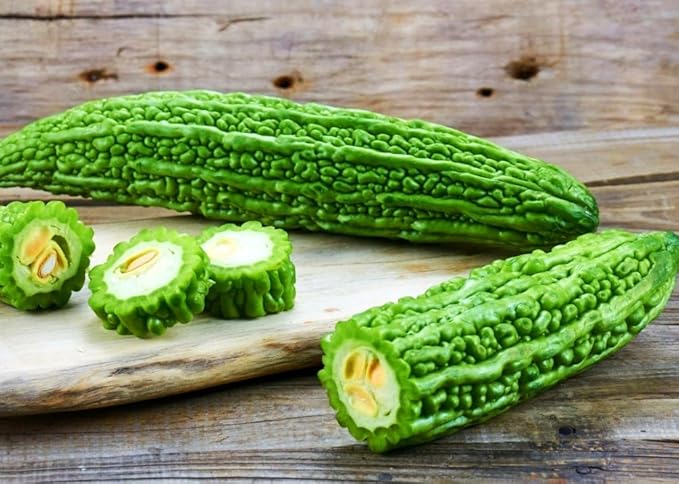 15 Long Bitter Melon Seeds - Up to 16 inches Fast Growing - Bitter Gourd Heirloom Non-GMO Vegetable Seeds