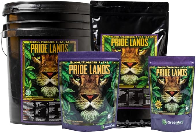 Pride Lands Premium Organic Bloom Fertilizer with NO Fillers, Bigger Buds and Flowers, Brighter Plants with Our Complete Bloom Nutrients, Recharge Soil and Boost Growth with Optimal Blend of NPK, 5 lb