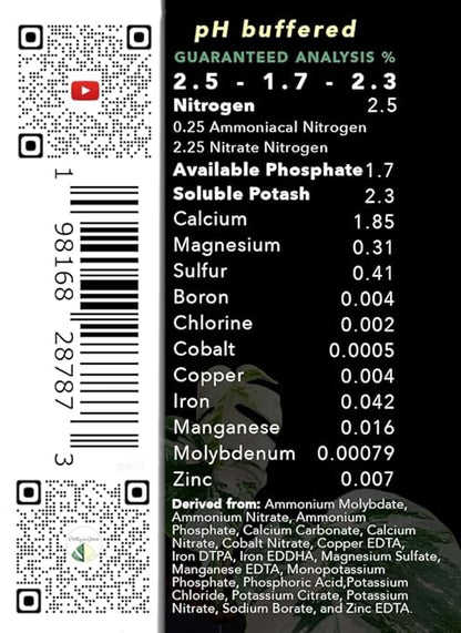 Premium Concentrated Liquid Fertilizer - Makes 40gal - Leaf LUX by Pretty in Green - All Plants All Media LECA, Soil - Indoor Plants