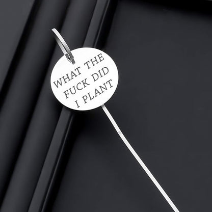 Lywjyb Birdgot Plate Metal Plant Labels Garden Stake Tags Funny Plant Label Plant Lover Gift Florist Gift Gardening Gift Funny Plant Markers (What Fuck Plant Markers)