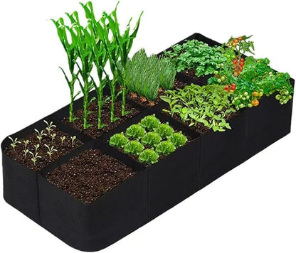6x3 Ft Fabric Raised Garden Bed with 8 Grids - Perfect for Tomato and Potato Grow Bags, Outdoor Indoor Vegetable Garden Clearance Grow A Garden Solution