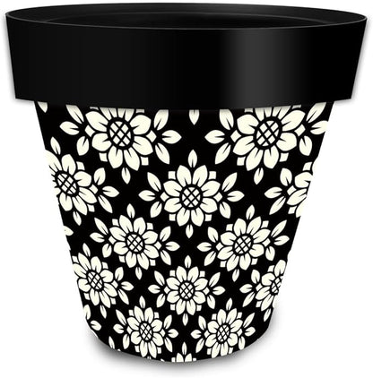 Briarwood Lane Geometric Floral Medium Planter