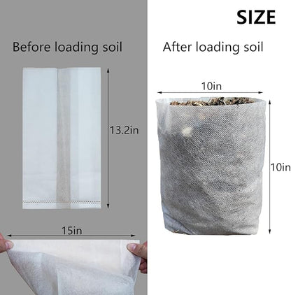 Belit Large Non-Woven Plant Nursery Bags, 25 Pcs Grow Bags Seedling Pots Container for Tree,Vegetable, Flower, Plant Grow (13.2"x15")