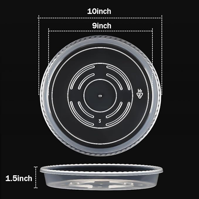 5 Pack Plant Saucer 10 Inch Clear Plant Trays for Pots Thickened Transparent Plant Saucer Tray Indoor and Outdoor Pot Saucer