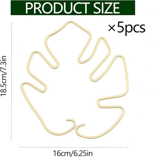 Monstera Stem Support - 5-Piece Durable Plant Support System for Monstera & Turtle Shell Plants -Premium -Quality Leaf Clamps -Easy-to-Use Indoor Garden Stabilizers for Healthy Growth