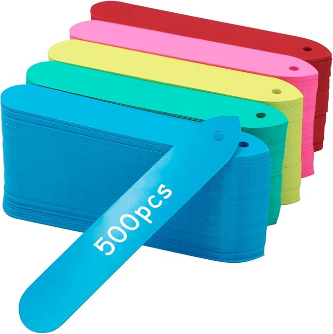 Plant Labels 500 Pcs 4 Inch Garden Markers Plant Tags Re-Usable Garden Labels Stakes (Multicolored)