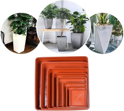 5 Pack Square Plant Saucer 8 Inch,Plant Water Catcher Tray, Heavy Plastic Plant Trays for Pots Pots Base Plant Saucers for Indoors and Outdoors, Pot Saucers for Plants.