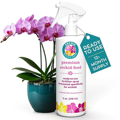 Orchid Fertilizer Spray – Nourishing Liquid Plant Food Mist for Healthy Orchids – Easy-to-Use Nutrient Boost for Vibrant Blooms & Healthy Roots – Made in USA – 8 oz