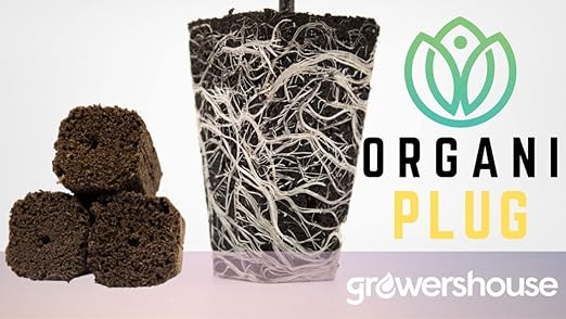 VPS OrganiPlug Hydroponic Seed Starter Plugs, 2000 Pack, Rapid Root Planting Pods for Seedling, Clone, Cutting, Promotes Plant, Flower, Vegetable Growth w/Organic Soil Ingredients, Fits Standard Tray