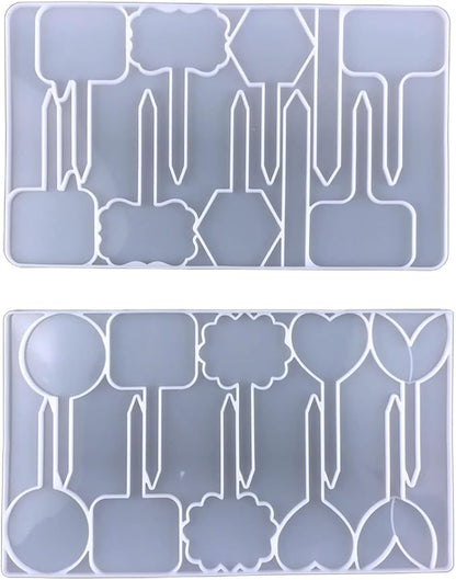 2pcs T-Shaped Silicone Plant Tag Mold Set