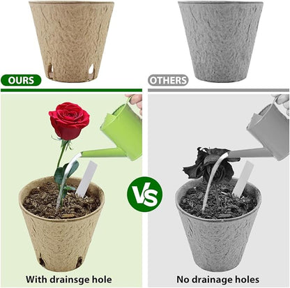 3.15 Inch Seedling Peat Pots, Biodegradable Seed Starters with Drainage Holes for Indoor Outdoor Plant Growing (50 Pack)