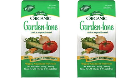 Espoma Organic Garden-Tone 3-4-4 Organic Fertilizer for Cool & Warm Season Vegetables and Herbs. Grow an Abundant Harvest of Nutritious and Flavorful Vegetables – 4 lb. Bag - 2 Pack