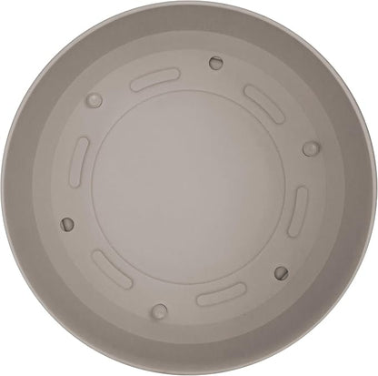 Bloem Mathers 6" Pebble Stone Round Modern Resin Garden Planter Pot with Drainage Holes and Removable Saucer Tray Included