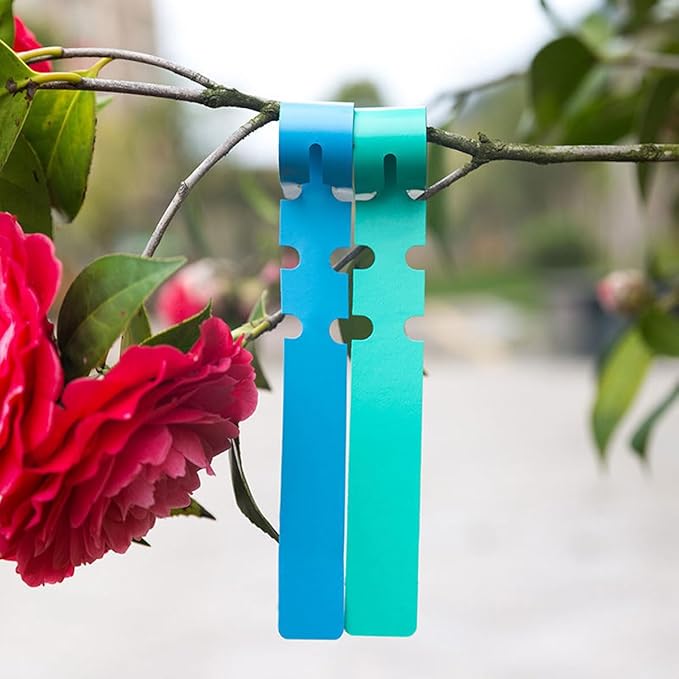 200Pcs Green Plant Labels Plant Tags Wrap Around Hanging Tags Adjustable Outdoor Nursery Garden Labels Sun-Proof Reusable Tree Markers with 2pcs Waterproof Permanent Marker Pen (200Pcs Green)
