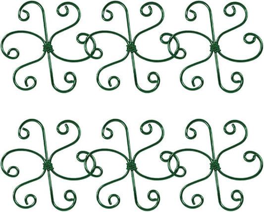 Plant Stem Support Set, 2025 New Reusable Plastic Climbing Plant Support Plant Trellis 3/6 Pcs, Upgrade Climbing Houseplant Support Stakes for Indoor Plants Stem Holder (6, Green Round)