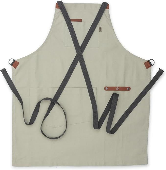 Barebones Chef Grilling Apron - Cooking Aprons for Men and Women - Durable Canvas Apron with Pockets