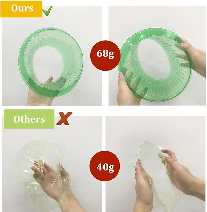 Fshow Garden Cloches，15 Pack Plastic Slug & Snail Plant Protection Collars,Snail Defense Without Chemistry, Snail Collar Protects Plants to Get Better. (Emerald Green)