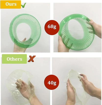 Fshow Garden Cloches，15 Pack Plastic Slug & Snail Plant Protection Collars,Snail Defense Without Chemistry, Snail Collar Protects Plants to Get Better. (Emerald Green)