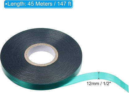 PATIKIL Stretch Tie Tape 1/2" x147', PVC Ribbon for Garden Branches Climbing Plants Patio Flower, Clear Green