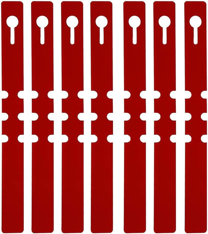KINJOEK 1200 PCS Red Plant Labels Tags, Plastic Adjustable Wrap Around Waterproof Hanging Garden Tree Tags Plant Loop Tag for Identifying Various Outdoor Nursery Plants Flowers, 2x20cm