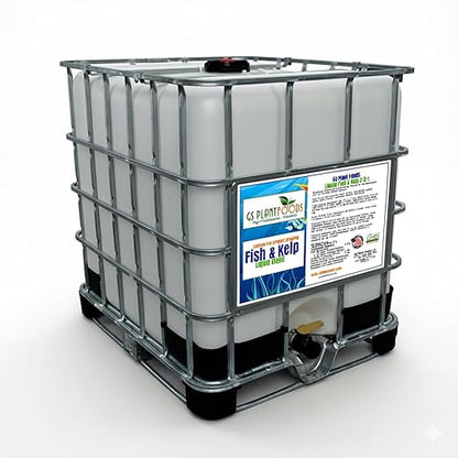 GS Plant Foods Liquid Fish & Kelp Fertilizer (275 Gallons) – Organic Material Review Institute Listed Natural Plant Food for Home Gardens, and Vegetables