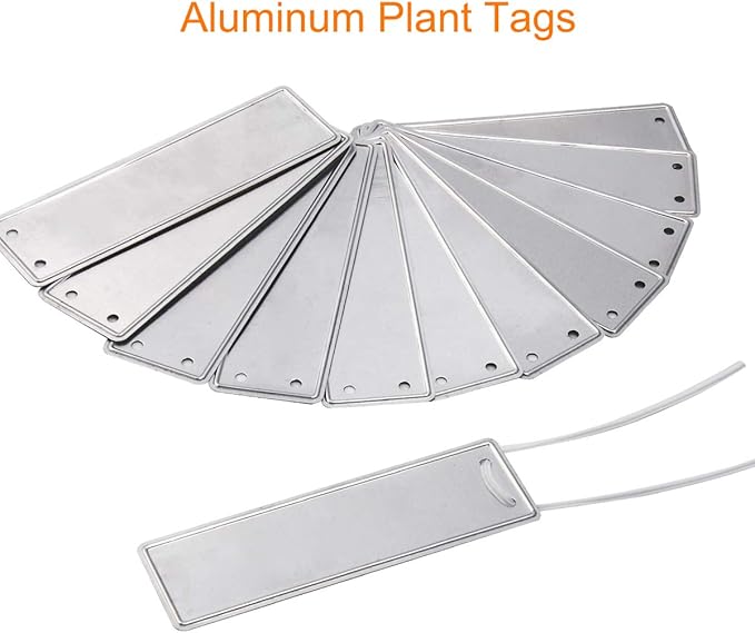 Coolrunner Plant Labels, Aluminum Plant Tags with 6 Inch Wires (100)