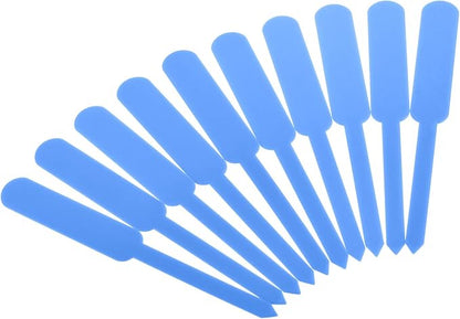 PATIKIL Plant Labels, 100Pcs PP Rectangle Marker Tags for Outdoor Indoor Garden, Light Blue