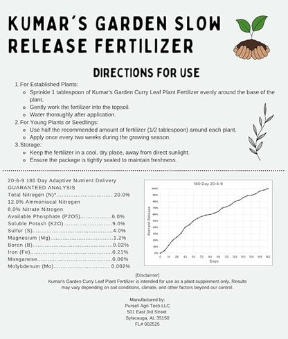 Curry Leaf Plant Fertilizer by Kumar's Garden (1.5 LBS)