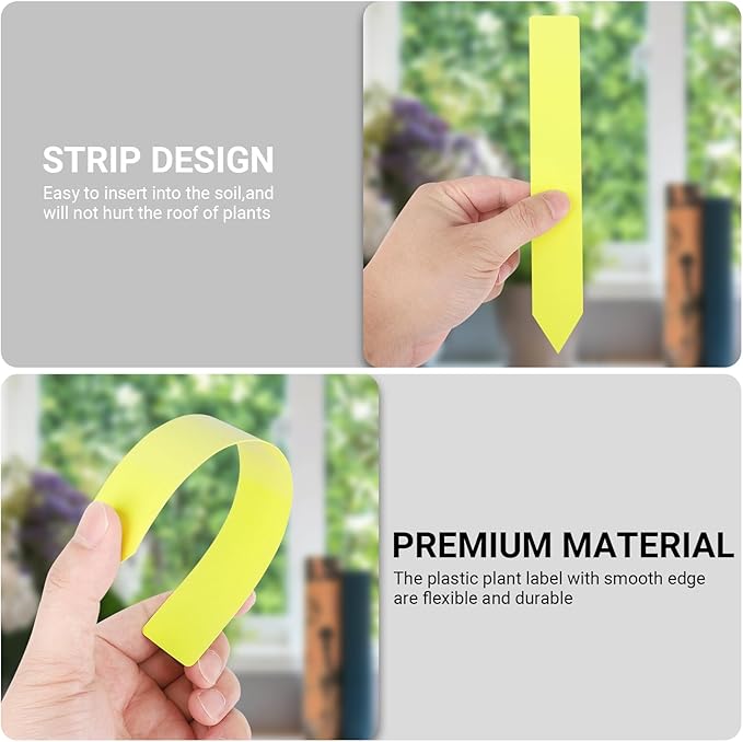 Greaner 50PCS Plant Labels, Colorful Garden Plant Markers, plants Markers for Outdoor Garden Waterproof, Herb Garden Markers for Indoor Outdoor plants for Plants, Seeds, Fruit Trees and Flowers-8 Inch