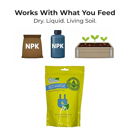 Real Growers Recharge – 5lb | Mycorrhizae Soil Microbe Inoculant for Living Soil & Coco Coir | Improves Nutrient Uptake & Root Growth