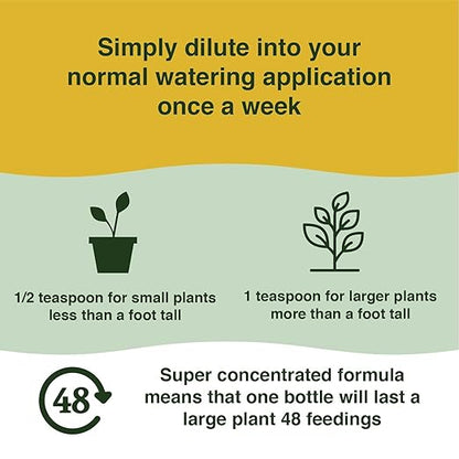 Farmer’s Secret Pothos Liquid Plant Food Fertilizer (8oz) - Super Concentrated - 6:5:3 Ratio - Strengthen Roots and Encourage Growth in All Varieties of Pothos