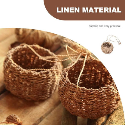 DOITOOL Mini Storage Basket for Plants Twisted Cord Design for Home Versatile Storage Blanket for Clothes and Accessories for Family Hotel and Restaurant