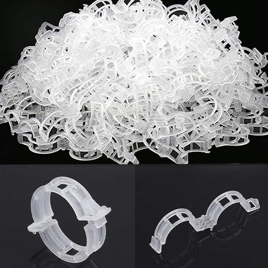 OJYUDD 300 PCS Plant Support Garden Clips,Tomato Vine Clips,Durable Crop Clips in White for Flower Vine Twine Tomato Orchid to Grow Upright and Healthier