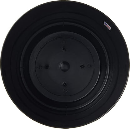 Root & Vessel Majestic Full Depth Round Cylinder Pot, Glossy Black, 8-Inch (10088)