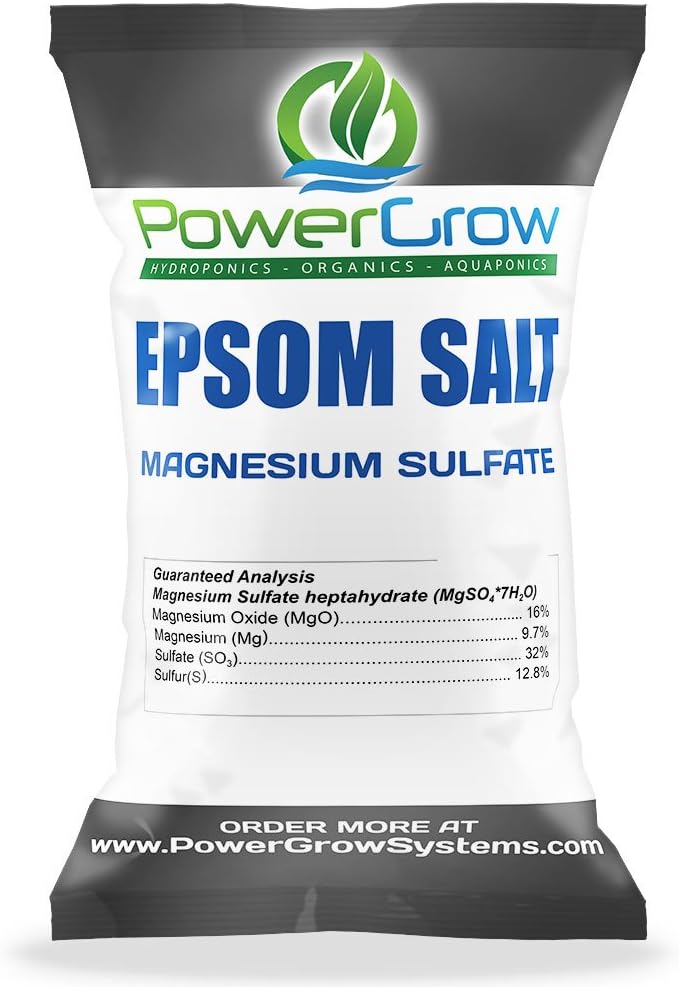 Epsom Salt (Magnesium Sulfate) Agricultural Grade Bulk (5 Pounds)