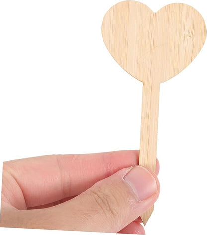 20pcs Wooden Heart Plant Labels - Cute Garden Markers for Potted Plants - Durable Plant Tags for Use