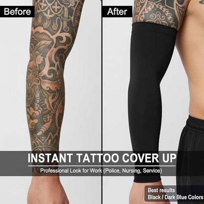 Arm Sleeves for Men Women Work 1 Pair UV Sun Protection UPF Long Sleeves Tattoo Cover Up Sleeves to Cover Arm Sleeves Cooling