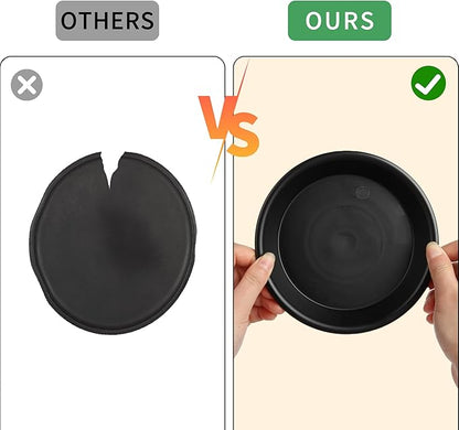 6 Pack Plant Saucer Tray, 6 Inch Round Plastic Classic Plant Saucer, 6" Heavy Duty PlasticPlastic Plant Trays for Pots Dray Tray, Black