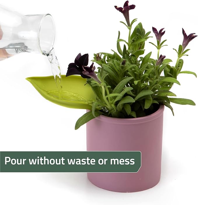Peleg Design Leaflow Plant Pot Watering Funnel (Set of 3), Plant Watering Funnel for Indoor and Outdoor Plants, Watering Leaves for Plants
