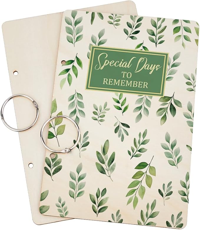 SUPERDANT Special Days to Remember Greeting Card Organizer Gift Card Holder Cards Keeper Storage Keepsake Book Binder Birthday Holiday Post Cards Photo Album Holder with Punch and 20 pcs Inner Pockets