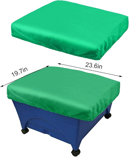 2 Pack City Pickers Replacement Mulch Cover, 20" x 24" Black Planter Box Cover with Elastic City Picker Raised Bed Cover for Garden Planters Boxes (Green)