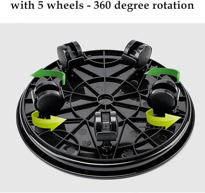 Yiting Plant Caddy with Wheels Heavy-Duty Rolling Plant Stand with Wheels Plant Dolly with Casters for Indoor and Outdoor Plant Roller Base Plant Saucer Mover (15.5 inch, Black)