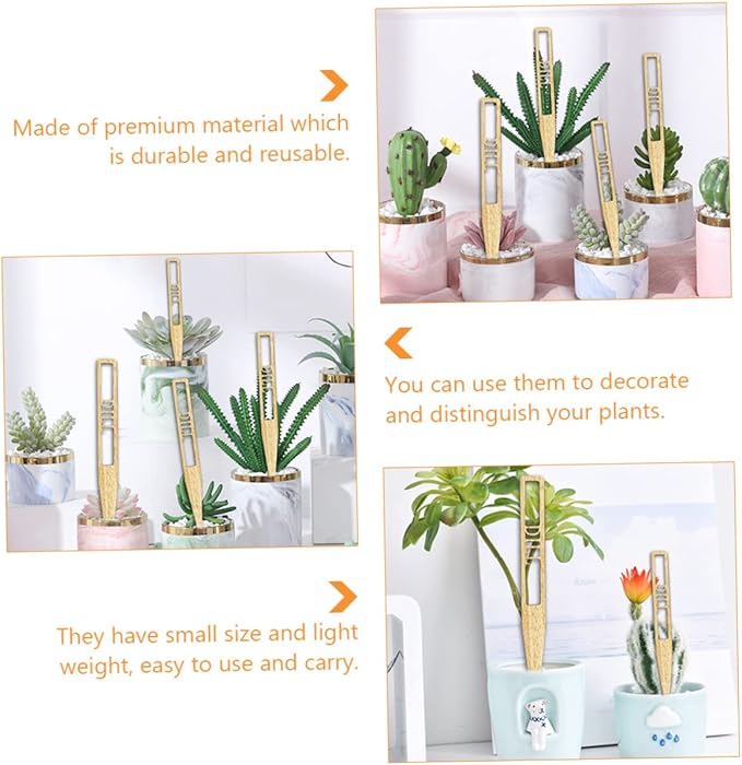 12Pcs Wooden Plant Labels Reusable Decorative Garden Tags for Potted Plants Gardening Labels for Garden Decorations Markers