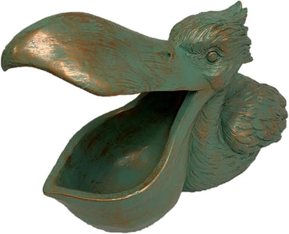 Homestyles 18 in. Pelican Planter and Shell Holder Beach Collectible Statue