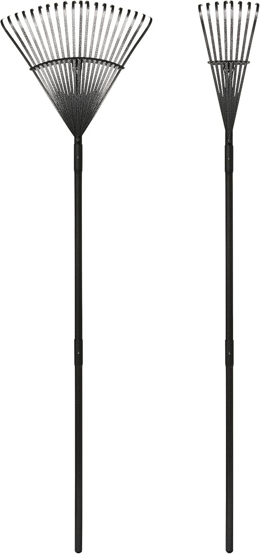 Yard Butler World’s Greatest Rake Set, ILT-208 Garden Rake for Lawncare - Convenient Garden Cleaning Accessory - Lightweight Wooden Handle - Steel Tines - Easy to Maneuver